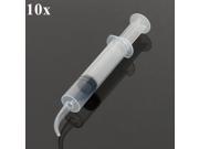 10pcs 12mL Disposable Curved Tip Syringe Injector For Dental