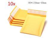 10pcs 90*130mm 40mm Bubble Envelope Yellow Color Kraft Paper Bag Mailers Envelope