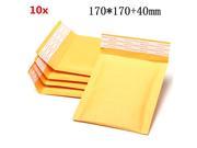 10pcs 170*170mm 40mm Bubble Envelope Yellow Color Kraft Paper Bag Mailers Envelope