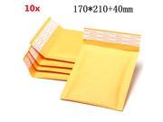 10pcs 170*210mm 40mm Bubble Envelope Yellow Color Kraft Paper Bag Mailers Envelope