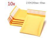 10pcs 230*280mm 40mm Bubble Envelope Yellow Color Kraft Paper Bag Mailers Envelope