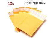 10pcs 270*290mm 40mm Bubble Envelope Yellow Color Kraft Paper Bag Mailers Envelope