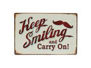 Keep Smiling Tin Sign Vintage Metal Plaque Bar Pub Home Wall Decor