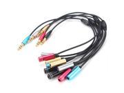 3.5mm Stereo Audio Y Splitter 1 Male To 2 Dual Female Cable For Earphone Audio Equipment Black