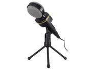 3.5mm Stereo Plug Condenser Microphone Mic With Stand Studio Audio Sound Recording Shock Mount
