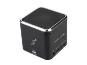 Music Angel JH MD06D Portable Mini Stereo Digital Speaker Support TF Card Black