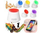 Portable Mini Speaker Sucker Flip Stand Stereo Speaker Holder For Phone Ipod Yellow