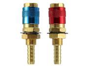 Gas water Quick Connector Fitting Hose Connector For WSE315P Tig Welder Torch Red