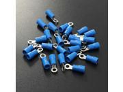 25PCS Blue Rubber PVC Terminals Insulated Ring Connector RC 1.5 2.5mmÂ² M6 0BA 6.4MM