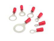10PCS Red Rubber PVC Terminals Insulated Ring Connector RC 0.5 1.5mmÂ² M10 3 8 10.5MM