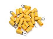 25pcs Yellow Rubber PVC Terminals Insulated Ring Connector 4.0 6.0mmÂ² M13 1 2 13.0MM
