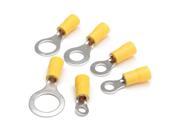 10PCS Yellow PVC Terminals Insulated Ring Connector RC 4.0 6.0mmÂ² M5 2BA 5.3MM