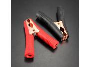 2Pcs Alligator Clip Battery Test Lead Clips 100A Red Black 90mm