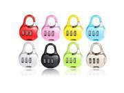 3 Dial Resettable Number Combination Travel Luggage Safe Code Padlock Lock White