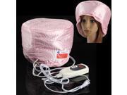 Pink Hair Thermal Steamer Spa Treatment Care Nourishing Cap Hat