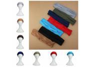 7 Colors Girls Hairband Hairdressing Belt Wrap Head Scarf Headband Navy Blue