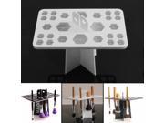 Collapsible 24 Mix Size Makeup Brush Drying Rack Holder Stand Black