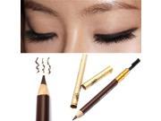 Natural Long Lasting Dark Coffee Eyeliner Eyebrow Pencil Brush Makeup