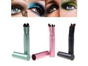 5 Pcs Makeup Cosmetic Eye Shadow Lip Brushes Set Cylinder Case Green