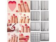 15 Styles White French Manicure Nail Art Sticker Tips Guides 02