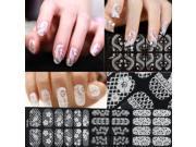 3D Flower Lace DIY Decoration Nail Art Foils Stickers Tips Wraps Decal 056