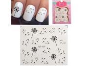 Dandelion Design Water Transfer Nail Art Sticker Decal