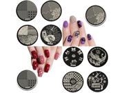 hehe Stainless Geometric Nail Image Stamp Stamping Plates Template 022