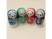 6Pcs Matryoshka Russian Doll Nesting Toys kids colorful Model Blue