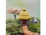 Fairy Garden Miniature Dome Thatched House Micro Landscape