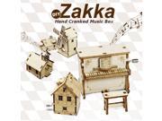 Zakka DIY Wooden Assembled Hand Cranked Music Box E