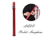 LADE Mini Portable Pocket E Flat ABS Saxophone for Beginners Red