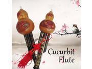 Natural Bamboo Gourd Cucurbit Flute C Tone With Case Ethnic Instrument