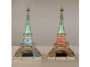 DIY 3D Solar Puzzle Wooden Toys Assemble Toys Eiffel Tower