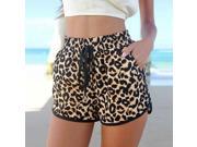 Women Leopard Shorts Casual Sexy Pockets Skinny Slim Bermuda Shorts Leopard S
