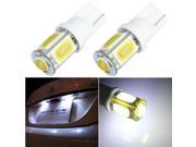 2pcs T10 501 194 W5W 5 LED COB SMD Car License Plate Side Light Bulbs
