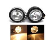 4 Inch Halogen Spotlight 55W H3 Bulb Fog Light Lamp White LED Foglight Silver
