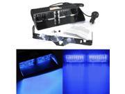 12V 16LED Waterproof Vehicle Flash Bar Emergency Strobe Blue Light
