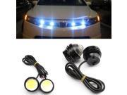 Pair 3W COB LED Headlight Driving DRL Fog Daytime Running Light Lamp