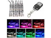8pcs Motorcycle SportBike Strip RGB LED 5050SMD Remote Glowing Multi Color Lights