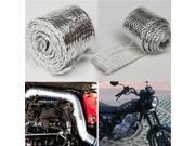 1m Chrome Exhaust Thermal Heat Wrap Tailpipes Downpipe Kit Car Motorcycle