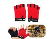 Motorcycle Half Finger Cycling Gloves Bike Bicycle Outdoor Sport Red M