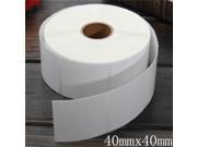 1100PCS 40mm x 40mm White Coated Paper Bar Code Labels Adhesive Stickers