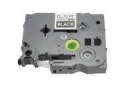 White On Black Label Tape Compatible For Brother P Touch TZ335 12mm
