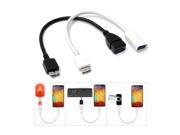 USB 3.0 A Female To Micro B Male OTG Data Cable For Samsung Note 3 White