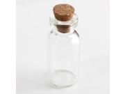 Clear Bronze Empty Wishing Message Glass Bottle Vial With Cork Brown