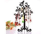 Metal Tree Bird Earring Bracelet Necklace Ring Jewelry Display Stand Holder White