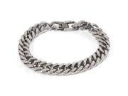 Classical Silver Tone 316L Stainless Steel Link Chain Bracelet For Men