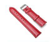 Casual Red 16mm PU Leather Watch Band