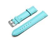 Casual Light Blue 20mm Leather Watch Band