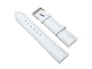 Casual White 20mm Leather Watch Band
